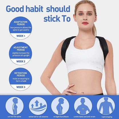 1PC Posture Corrector with Adjustable Back Braces Back Support for Men Women Seniors Teens Relief from Neck Shoulder Pain Braces