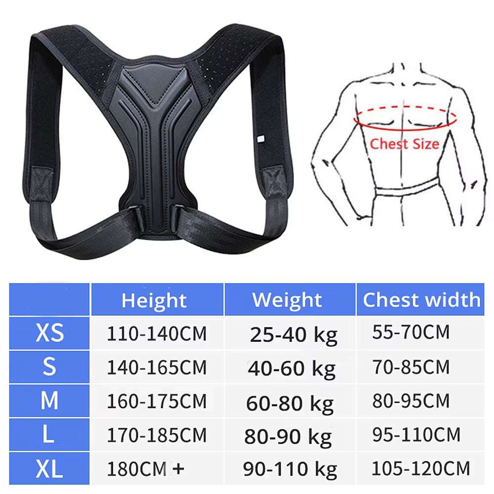 1PC Posture Corrector with Adjustable Back Braces Back Support for Men Women Seniors Teens Relief from Neck Shoulder Pain Braces