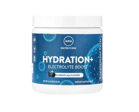 MRM Nutrition, Hydration+ Electrolyte Boost, Blueberry Acai, 4.76 Oz (135 G)