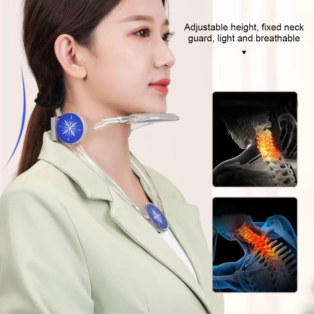 TPU Adjustable Support Frame Neck Braces Posture Corrector Fixation Foldable PC Prevent Head Low Double Chin Neck Forward Tilt